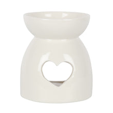 Load image into Gallery viewer, White Heart Wax Burner
