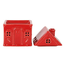 Load image into Gallery viewer, Red Gingerbread House Tealight Burner
