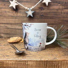 Load image into Gallery viewer, Snow is Falling Cat Christmas Mug
