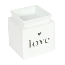 Load image into Gallery viewer, White Love Cut Out wax Burner
