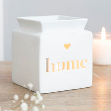 Load image into Gallery viewer, White Home Cut Out Wax Tealight Burner
