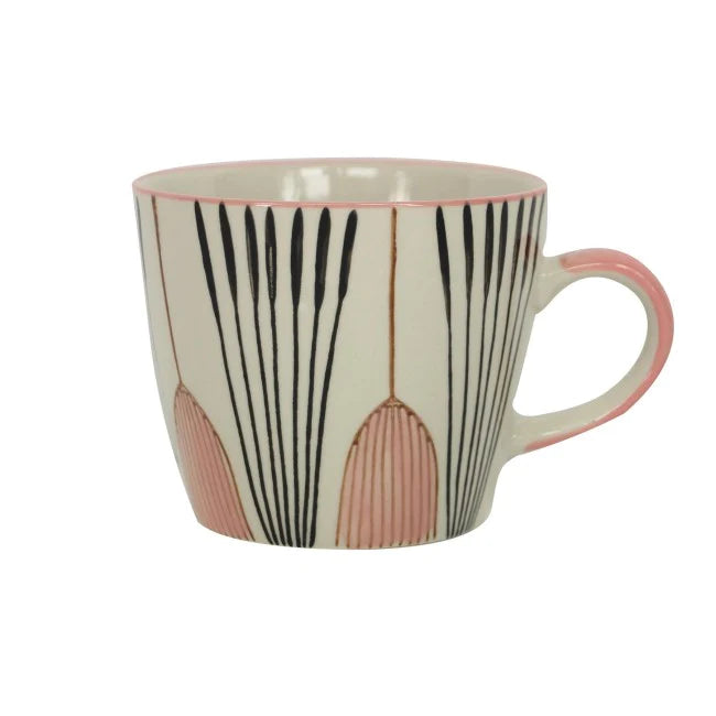 Pink Tulip Deco Ceramic Mug