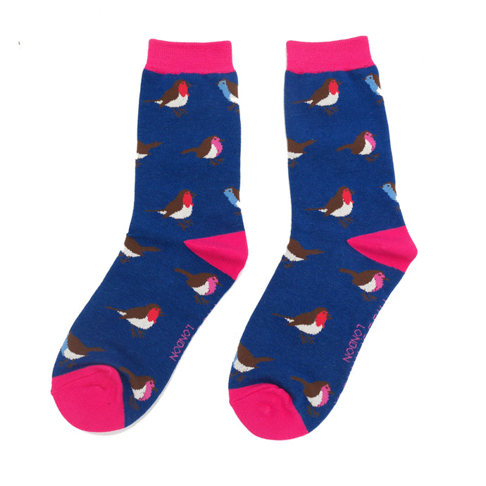 Multicolour Robins Socks Navy