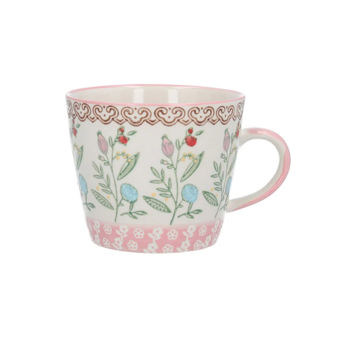 Ceramic Mug Pink Band Rosehip