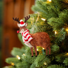 Load image into Gallery viewer, Festive Reindeer Hanging decoration

