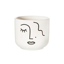 Load image into Gallery viewer, Funky Sass And Belle Small Face Planter Matt Grey
