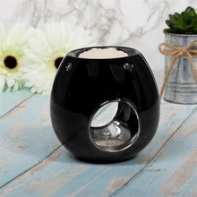 Load image into Gallery viewer, Black Lustre Glass Wax Tealight Burner

