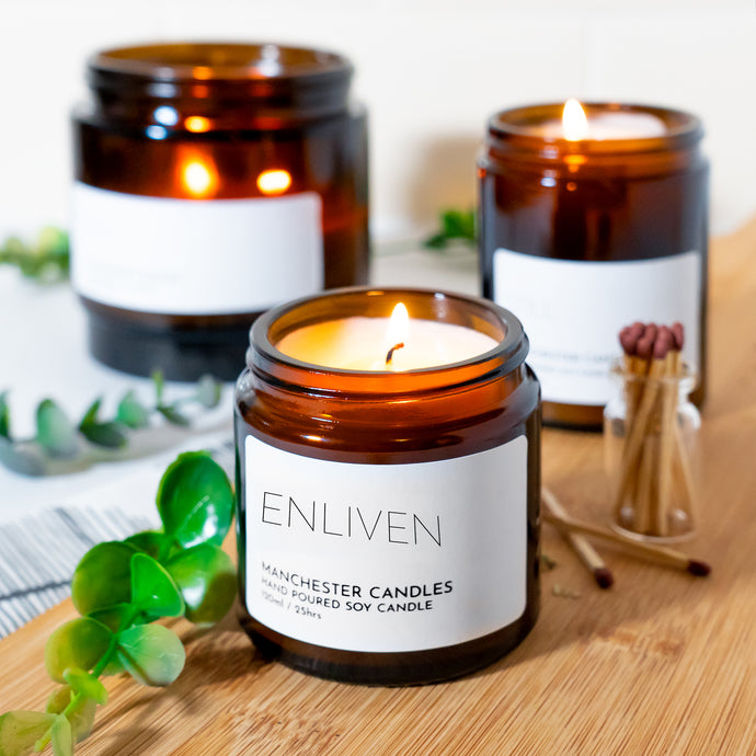 ENLIVEN – 120ml – Grapefruit & Lime Aromatherapy Candle