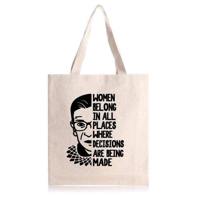 Ruth Bader Gingsburg Tote bag, gift for her, feminism, RBG, Ruth Bader