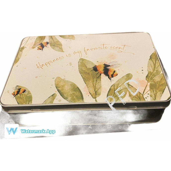 Wax Melt Tin Storage, Bees, Happiness is my favourite scent,