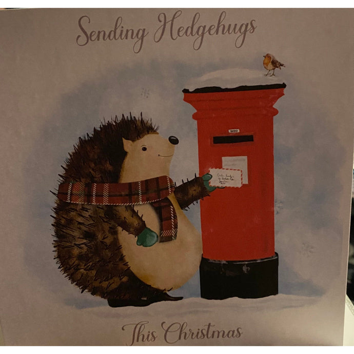 Sending Hedgehugs Christmas Card