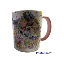 Load image into Gallery viewer, Pomeranian rainbow design mug, ideal secret Santa, Christmas gift
