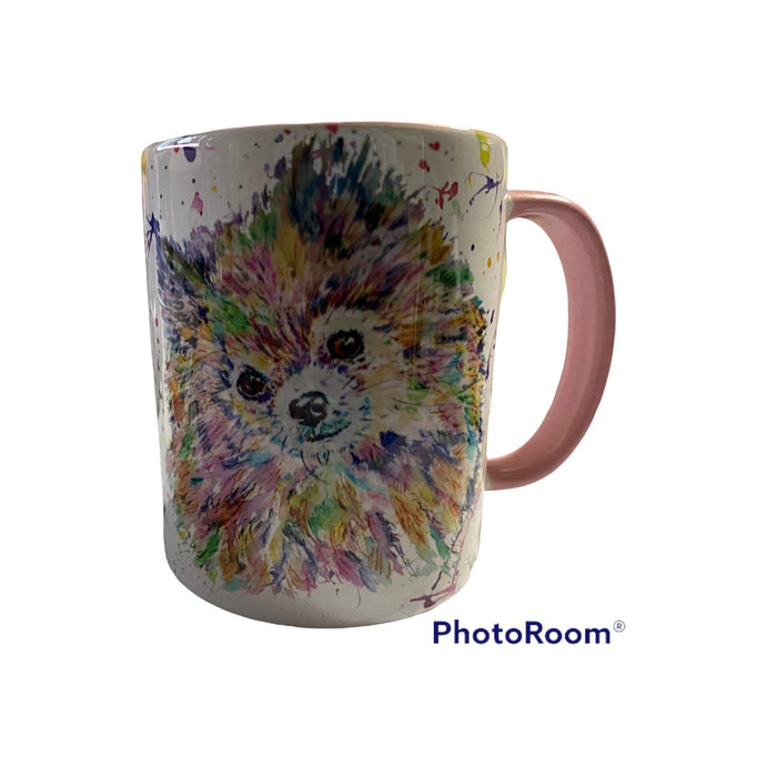 Pomeranian rainbow design mug, ideal secret Santa, Christmas gift