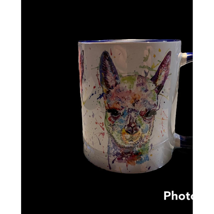 Rainbow alpaca mug, ideal Christmas gift, secret Santa