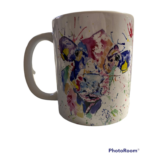 Rainbow Cow Mug, ideal gift for birthday, Valentine’s day, Mother’s Day