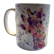Load image into Gallery viewer, Rainbow Giraffe Mug, ideal birthday, Mother’s Day gift, can be personalised
